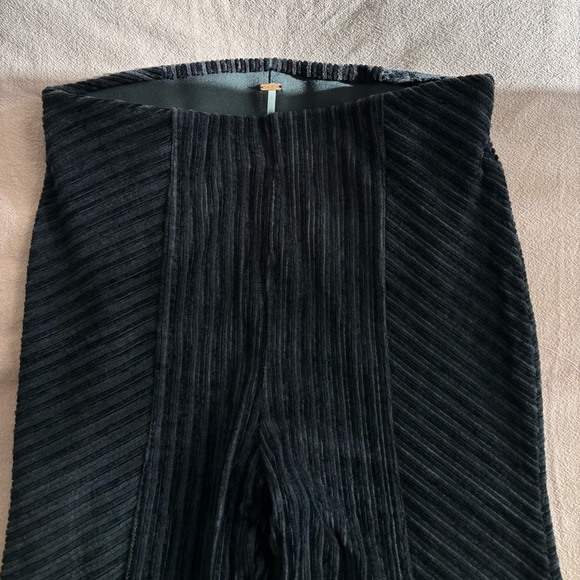 Free People Black Velvet Flare Pants - Picture 3 of 8